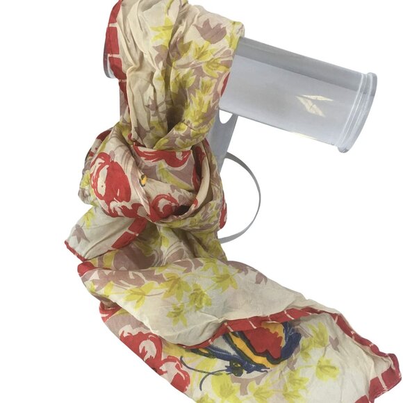 Super Retro Butterfly Scarf Vintage Accessory WASHING - Picture 2 of 4